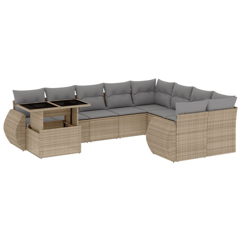Ensemble de canapé de jardin Vidaxl beige, Beige