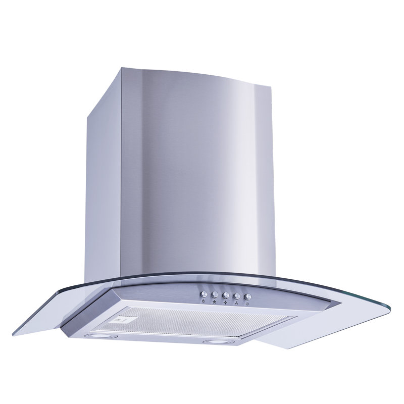 Hotte murale convertible 36 pouces 400 CFM en acier inoxydable avec filtre inclus