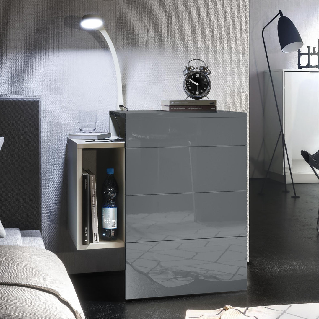 Mcardle 2 Drawer Bedside Table