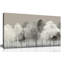 Arbre noir et blanc, art mural pour salon, grand paysage, art moderne, forêt grise, image pour chambre à coucher, bureau à domicile, prêt à être suspendu, 20 po x 40 po
