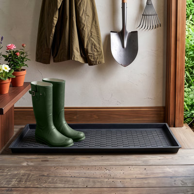 Parquet 34in x 14in Non-Slip Outdoor Rubber Boot Tray