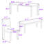 Ensemble de table de salle à manger 6 pièces, table extensible rétro avec rallonge amovible, chaises rembourrées et banc-79120028