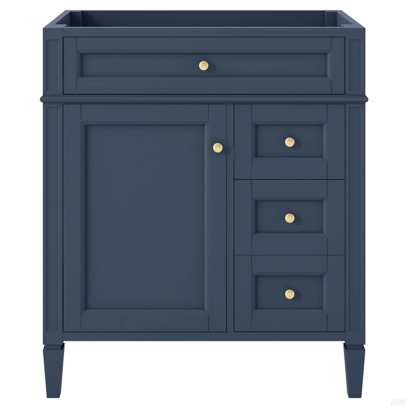 Bathroom Vanity Without Top Sink, Modern Bathroom Storage Cabinet With 2 Drawers And A Tip-Out Drawer (NOT INCLUDE BASIN)