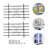 2 Pcs 24*36In Rectangular Black Sturdy Iron Window Guard Window Security Bars