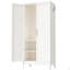 Garde-robe en métal avec 2 portes, armoire de rangement portative de 71 po de hauteur pour chambre à coucher, garde-robe légère