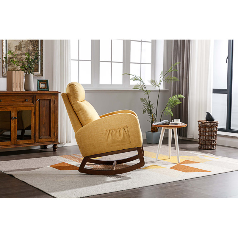 Chaise berçante Jonnita, Lin jaune