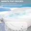 Baignoire autoportante en résine de 63 po, blanc brillant, avec bonde escamotable et baignoire relaxante blanche de luxe avec trop-plein pour salle de bain moderne
