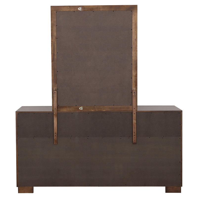 Commode 6 tiroirs avec miroir Tapper, Cappuccino
