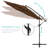 Dannitta 10ft Offset Hanging Outdoor Market Patio Umbrella w/ Easy Tilt Adjustment-1247294499
