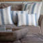 Striped Blue Cushion-132814131-132814132