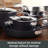 All-Clad Essentials 10 Piece Hard-Anodized Aluminum Non Stick Cookware Set