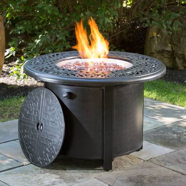 Darby Home Co Carshalt 26.38 H x 70.87 W Aluminum Propane Outdoor Fire  Pit Table & Reviews
