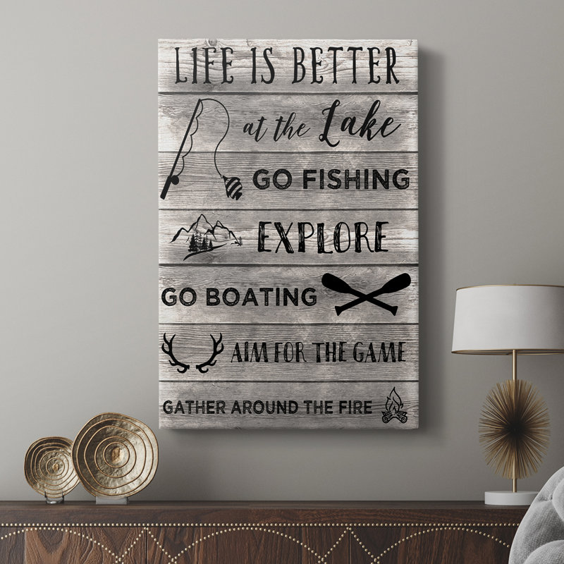 «Life is Better at the Lake» - galerie sur mesure Cavas, H 18 po x l 12 po