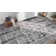 Washable Area Rug Gray Soft Accent Carpet Vintage Inspired Distressed Low Pile for Living Room Dining Room Bedroom Den