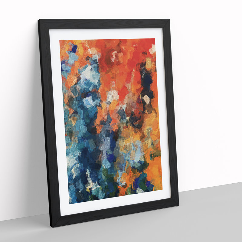Creatures Of The Night Abstract - Single Picture Frame Painting, Black Framed, 64cm H x 46cm W x 2cm D