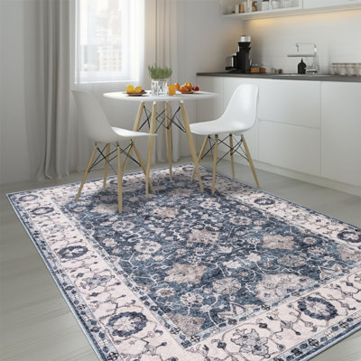 Emric Oriental Cotton Machine Printed Area Rug