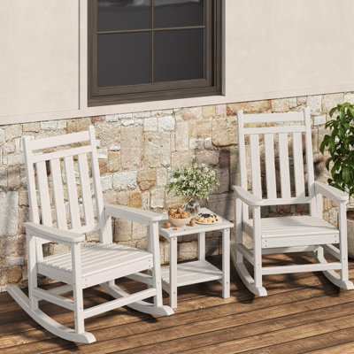 Ensemble de 2 chaises Adirondack berçantes Hdpe