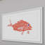 « alignement rouge », reproduction d’art encadrée-20586213