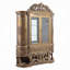 Vitrine Glam Brown and Gold avec tablettes en verre trempé