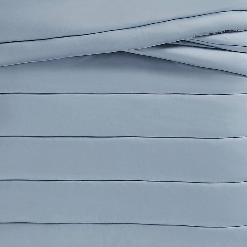 Christian Siriano NY Cotton Sateen 2 Piece Comforter Set, Queen Comforter + 2 Standard Shams, Blue