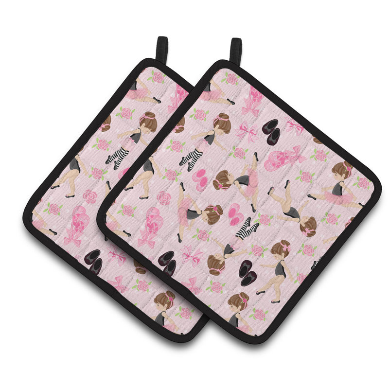 Cuisinier poignée ballerines et roses de l’caroline de trésors