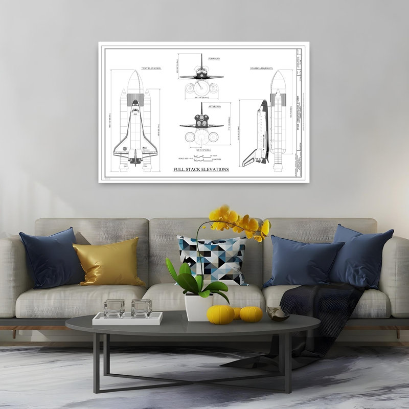 Discovery Full Stack Elevations Contemporary Wall Art Print, 101.6cm H x 152.4cm W