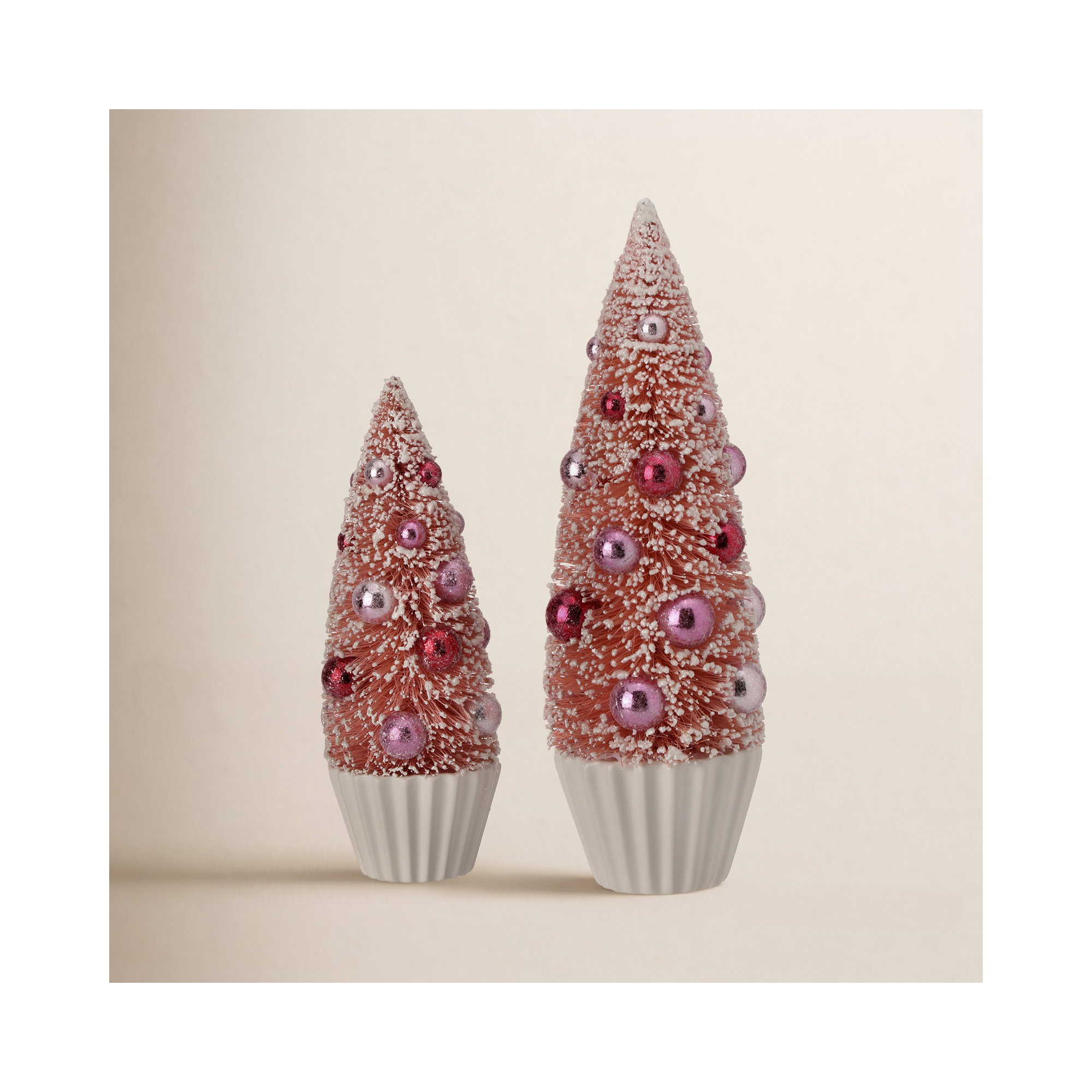 11" Soo Sweet Sisal Trees In Cupcake Set of 2