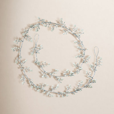 Beaded Pearl Garland White Christmas