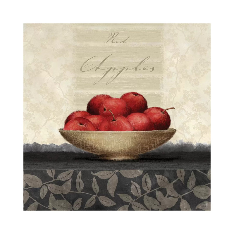 Red Apples by Linda Wood - Wrapped Canvas Painting, 66.04 cm H x 66.04 cm W x 1.91 cm D