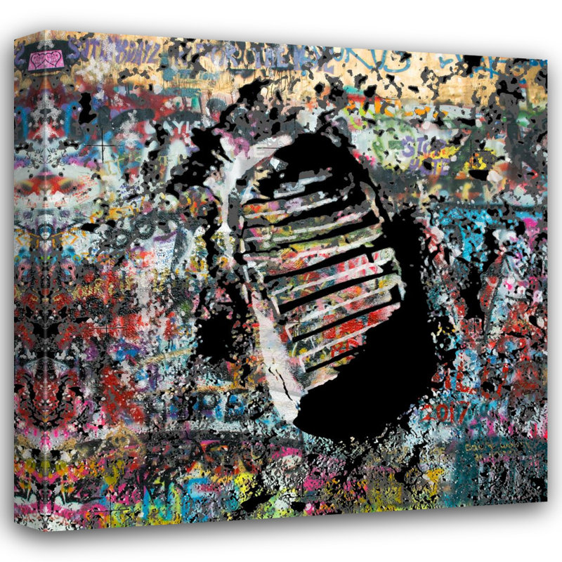 «Moonprint Graffiti» par Stephen Chambers, impression sur toile tendue, L 15 po x H 15 po