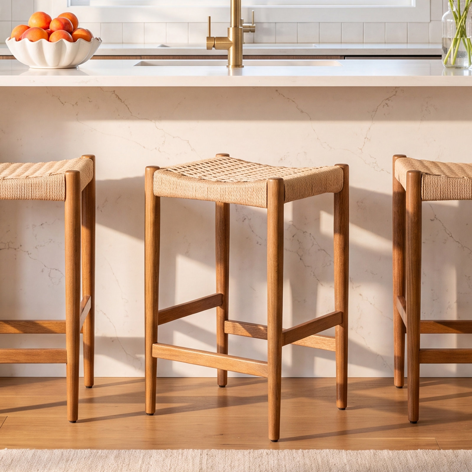 27" Bar Stool, Honey