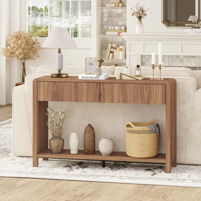 Guinna 2-Drawer Wood Console Table
