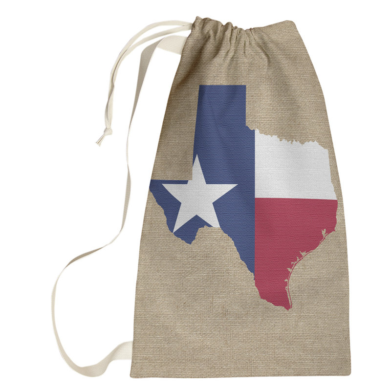 Sac à linge united states flag, Grand H 76,5 po x l 29,5 po x P 1,5 po, Beige bleu blanc rouge, Texas