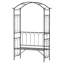 Arche en treillis métallique Outsunny pour plantes grimpantes avec banc de jardin