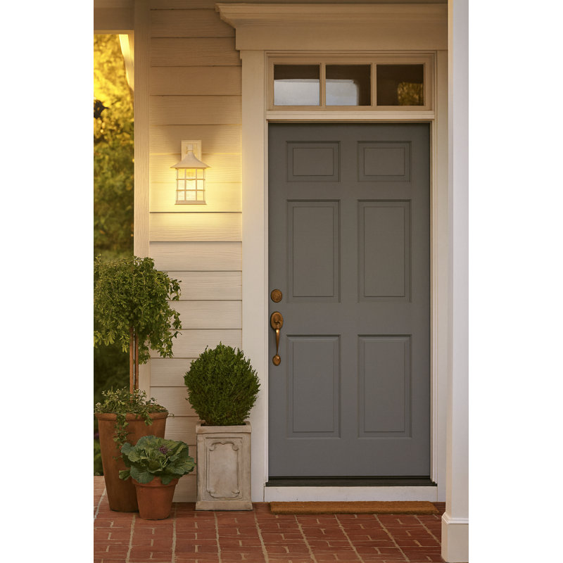 Freeport Textured White 1 - Bulb Outdoor Wall Lantern, 15.25" H x 10" W x 15.25" D, Textured White, MED