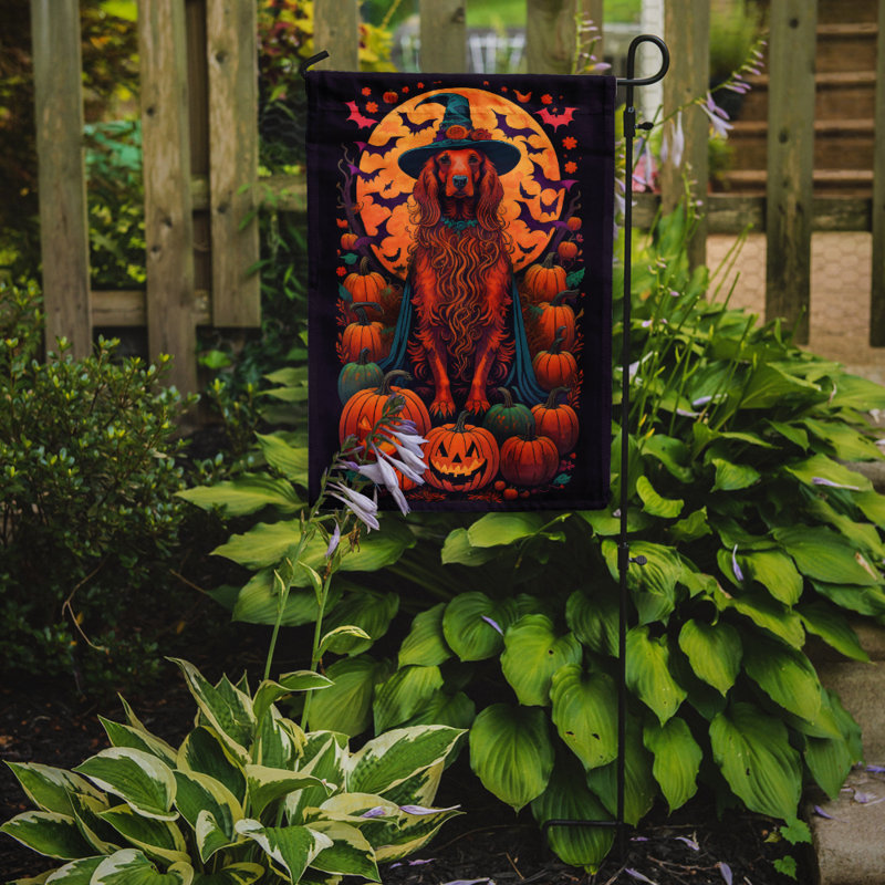 Drapeau de jardin d'Halloween en polyester Jamerian, 15,5 po x 11,25 po