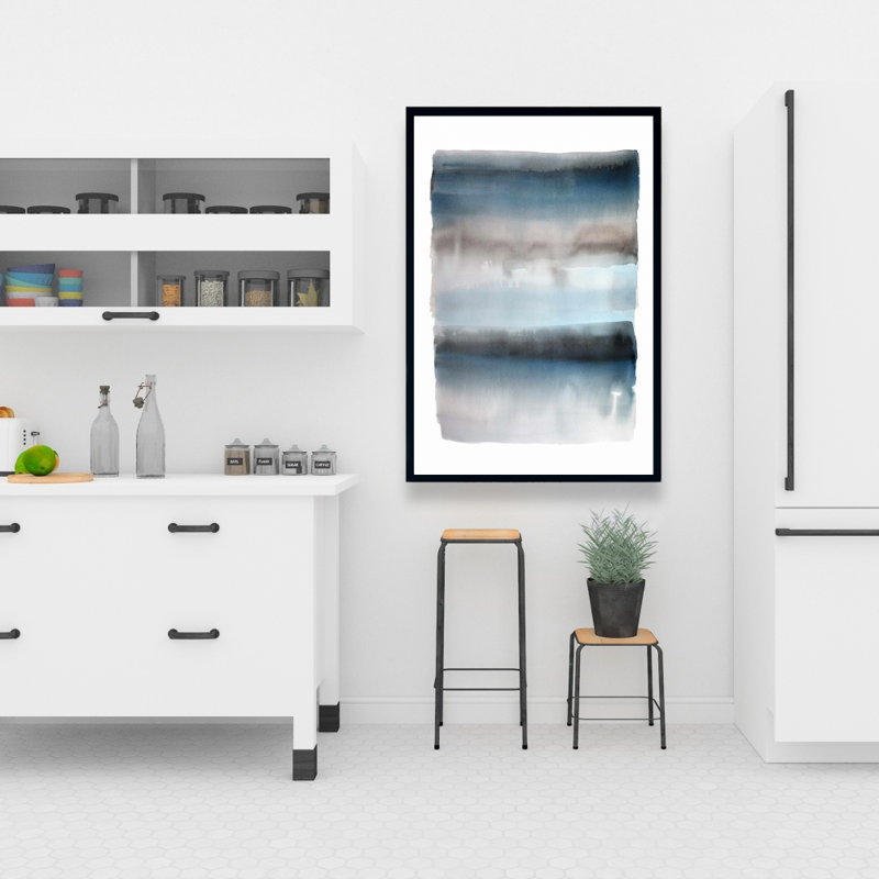 «Blue Stripes», reproduction sur toile, H 36 po x l 24 po
