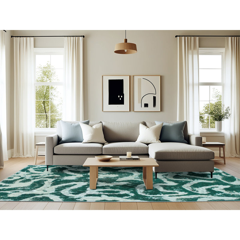 Abstract Indoor Rug, Rectangle 6' x 9'