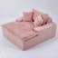 Futon 3-en-1 en velours causeuse - lit gigogne, inclinable, coussins / poches