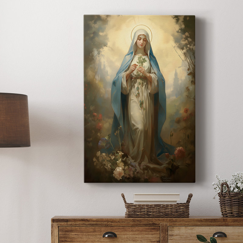 Série Religious LXIV - Toile tendue avec châssis de qualité supérieure - Prêt à être accroché, H 18 po x l 12 po