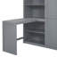 Lit mezzanine double avec garde-robe, bureau et tablettes-1340279795