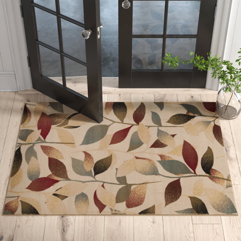 Feagin Floral Indoor Rug, Rectangle 4' x 5'5"