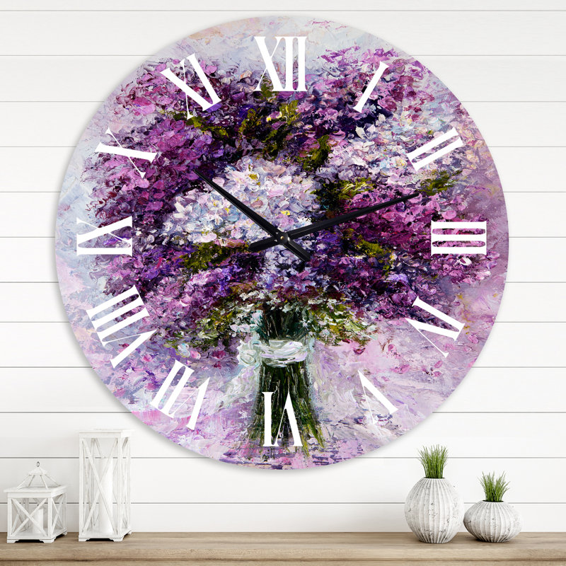 Mauve jacinthe - horloge murale traditionnelle, Moyenne