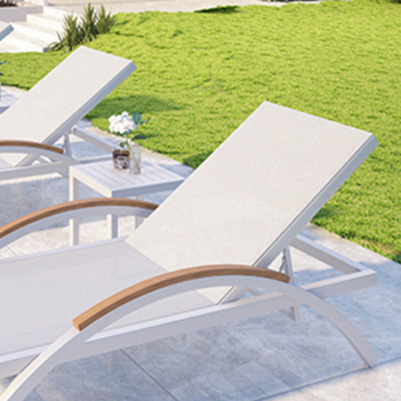 Chaises longues pour la plage, Blanc, Blanc