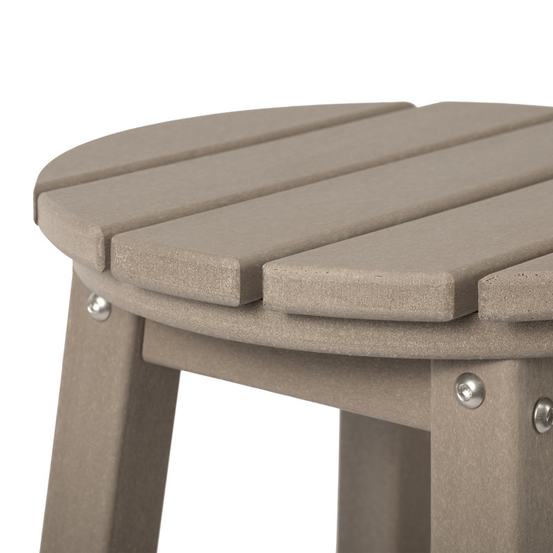 Tabouret de comptoir rond 24 po Laguna, Brun clair