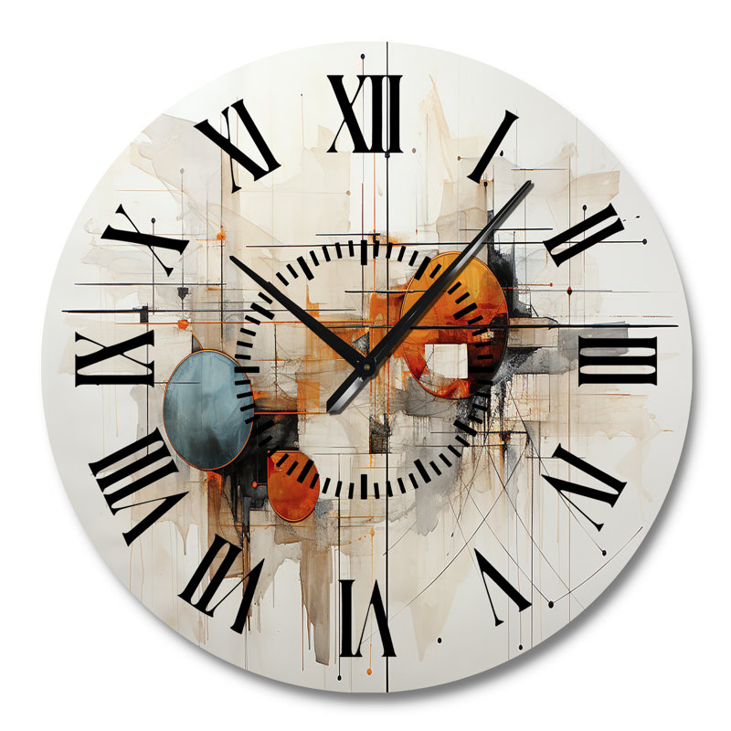 Horloge murale Teal Orange, Grand