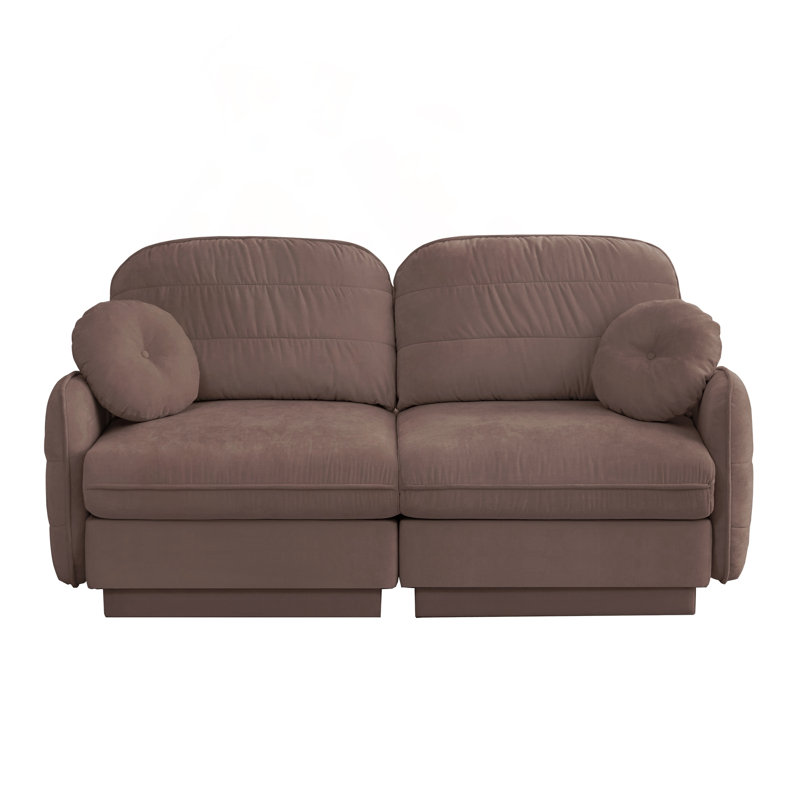 Canapé Chenille Cloud, Rose poussière, H 37,4 po x l 73,2 po x P 33,4 po