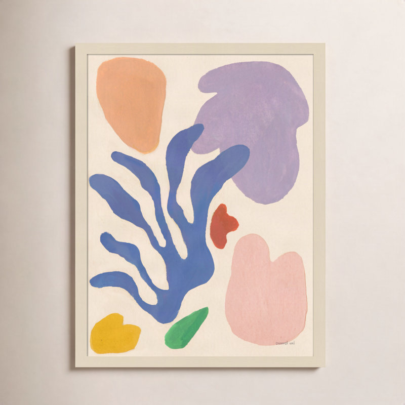 «Honoring Matisse Warm» par Danhui Naiframed, reproduction d'art, Cadre brun, H 25 po x l 19 po