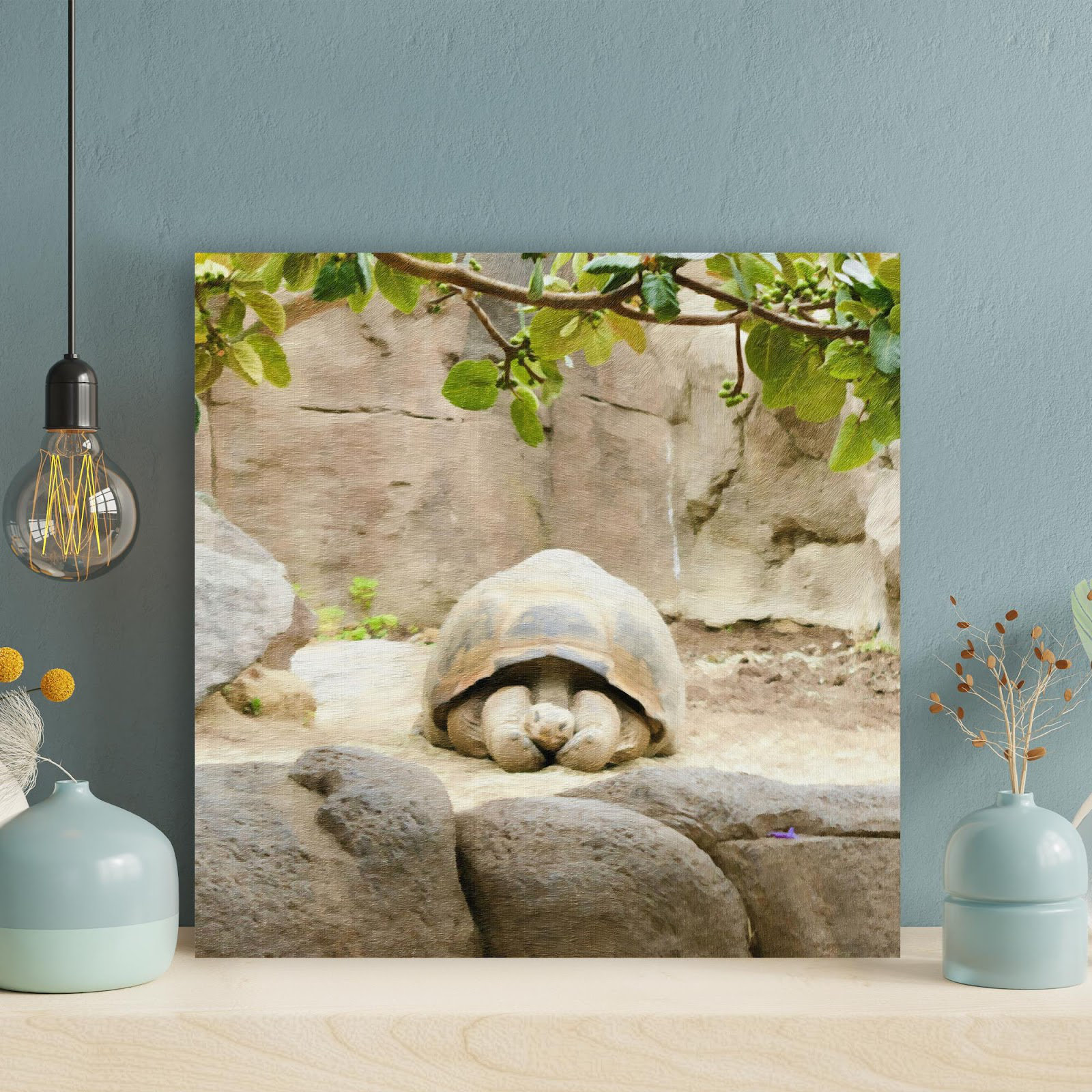 Bayou Breeze Grey And Black Turtle Shell - 1 Piece Square Graphic Art ...
