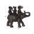 Teeken Polystone Elephant Decorative Brown Sculpture
